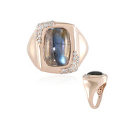 Zilveren ring met een Blauwe Minary Labradoriet (KM by Juwelo)