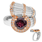Zilveren ring met een rhodliet (Dallas Prince Designs)
