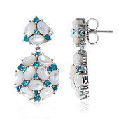 Zilveren oorbellen met parelmoer (Dallas Prince Designs)
