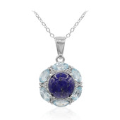 Zilveren halsketting met een lapis lazuli