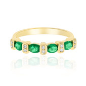 Gouden ring met AAA Zambia smaragden