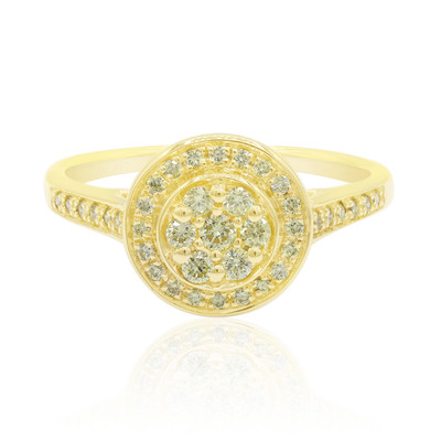 Gouden ring met een Si1 Kanarie Diamant (Annette)