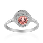 Zilveren ring met een Nigeriaanse roze toermalijn