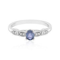 Zilveren ring met een Blauwe Ceylon saffier