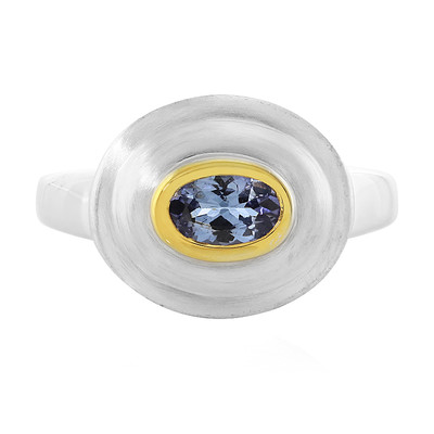 Zilveren ring met een tanzaniet (MONOSONO COLLECTION)