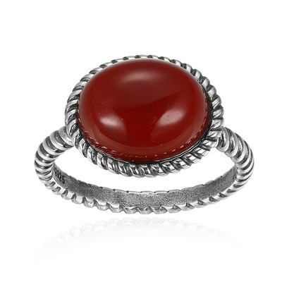 Zilveren ring met een Rode agaat