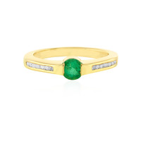 Zilveren ring met een Colombiaanse smaragd