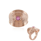 Zilveren ring met een Madagaskar Roze Saffier (MONOSONO COLLECTION)