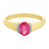 Zilveren ring met een Madagaskar Roze Saffier