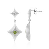 Zilveren oorbellen met Groene Ceylon Zirkonen (MONOSONO COLLECTION)