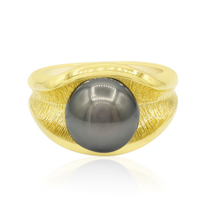 Zilveren ring met een Tahiti parel (TPC)