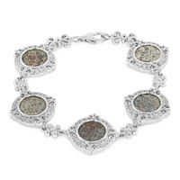 Zilveren armband met antieke weduwe mijten