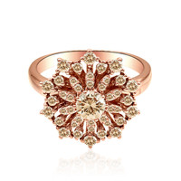 Gouden ring met een SI1 Argyle Rose De France Diamant