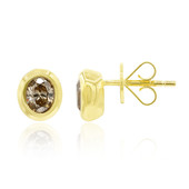 Gouden oorbellen met SI1 Argyle Champagne Diamanten (Mark Tremonti)