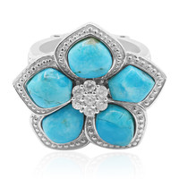 Zilveren ring met Blauwe Kingman Mohave Turkooisen (Dallas Prince Designs)