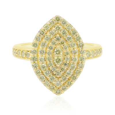 Gouden ring met Si1 Kanarie Diamanten (Annette)