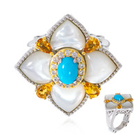 Zilveren ring met een Sleeping Beauty Turkoois (Dallas Prince Designs)