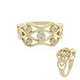 Gouden ring met een SI2 (H) Diamant (de Melo)