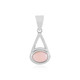 Zilveren hanger met een roze opaal