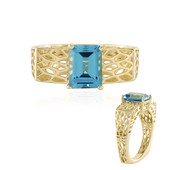 Gouden ring met een Zwitsers-blauwe topaas (Ornaments by de Melo)