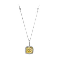Gouden halsketting met gele SI1 diamanten (CIRARI)