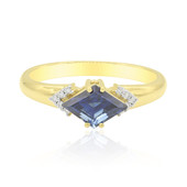 Gouden ring met een blauwe saffier (AMAYANI)