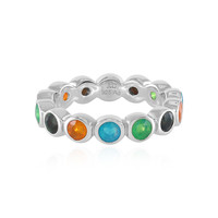 Zilveren ring met Oranje Ethiopische Opalen