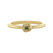Zilveren ring met een I3 Groene Diamant