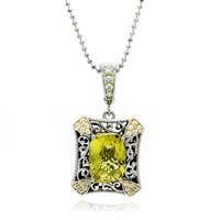 Zilveren halsketting met een Ouro Verde kwarts (Dallas Prince Designs)