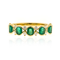 Gouden ring met AAA Zambia smaragden (CIRARI)