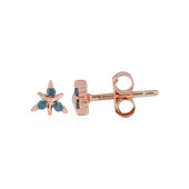 Zilveren oorbellen met I2 Blauwe Diamanten