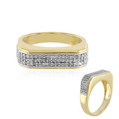 Zilveren ring met I3 (J) Diamanten