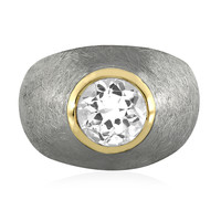Zilveren ring met een witte topaas