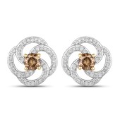 Gouden oorbellen met I2 Bruine Diamanten (SUHANA)