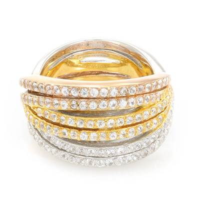 Zilveren ring met witte saffieren (Annette)