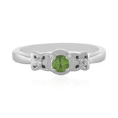 Zilveren ring met een Groene Ceylon Zirkoon