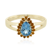 Gouden ring met een Zwitsers-blauwe topaas (Adela Gold)