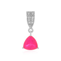 Zilveren hanger met een Roze Ethopische Opaal