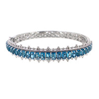 Zilveren armband met Londen-blauwe topaasstenen (Dallas Prince Designs)