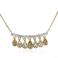Gouden halsketting met een SI2 Fancy Diamant (CIRARI)