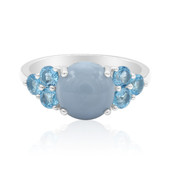 Zilveren ring met een Madagascar Blue Opal