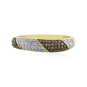 Gouden ring met I4 Bruine Diamanten