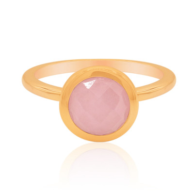 Zilveren ring met een Roze Jade
