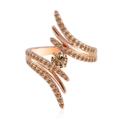 Gouden ring met een VS1 Argyle-Rose de France-Diamant (Annette)