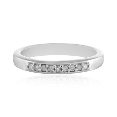 Zilveren ring met I3 (H) Diamanten