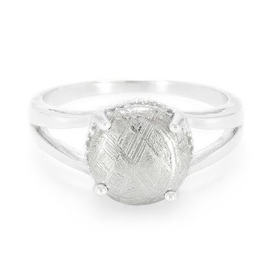 Zilveren ring met een Vredefort meteoriet