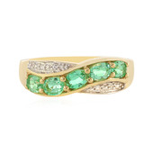 Gouden ring met Columbiaanse smaragden
