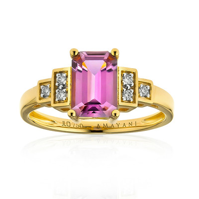 Gouden ring met een Roze diaspoor (AMAYANI)