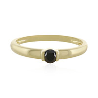 Gouden ring met een zwarte diamant
