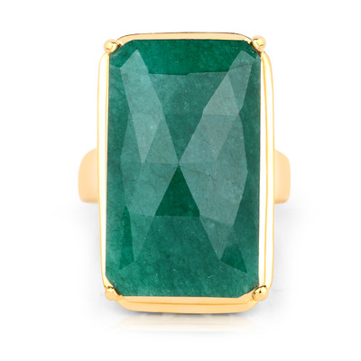 Zilveren ring met een smaragd